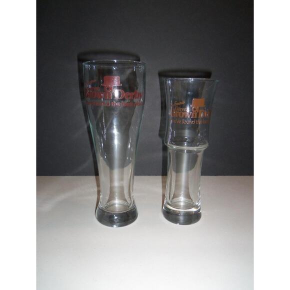 2 The Famous Girves Brown Derby Beverage Glass Tall Drink Collectible -061803 - Picture 2 of 2